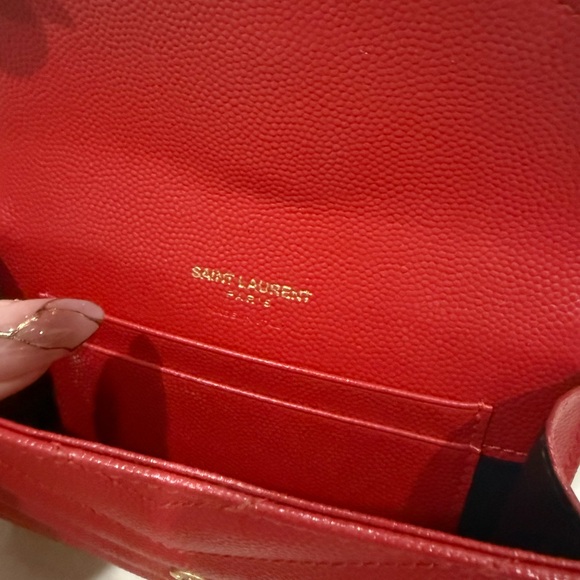 Saint Laurent - Small Envelope Wallet in Grain de Poudre Embossed Leather - Picture 4 of 4